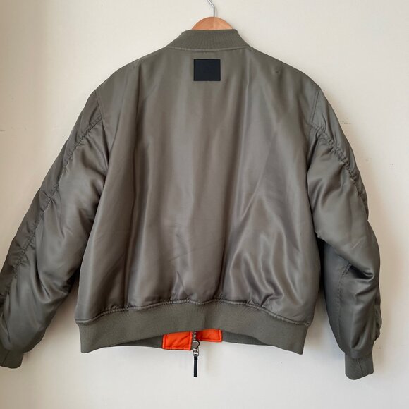 Anine Bing Leon Bomber Jacket in Army Green Size M - Picture 12 of 16
